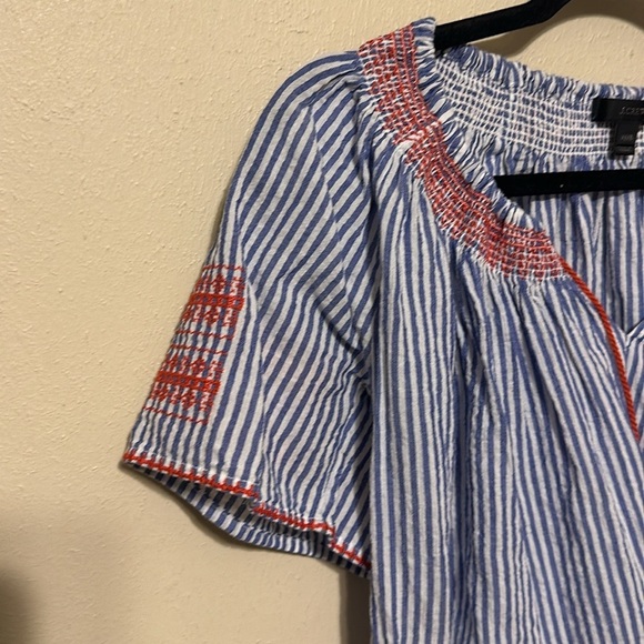 J.‎ Crew Embroidered Tie-Front Tunic Size XXXS - Picture 5 of 8